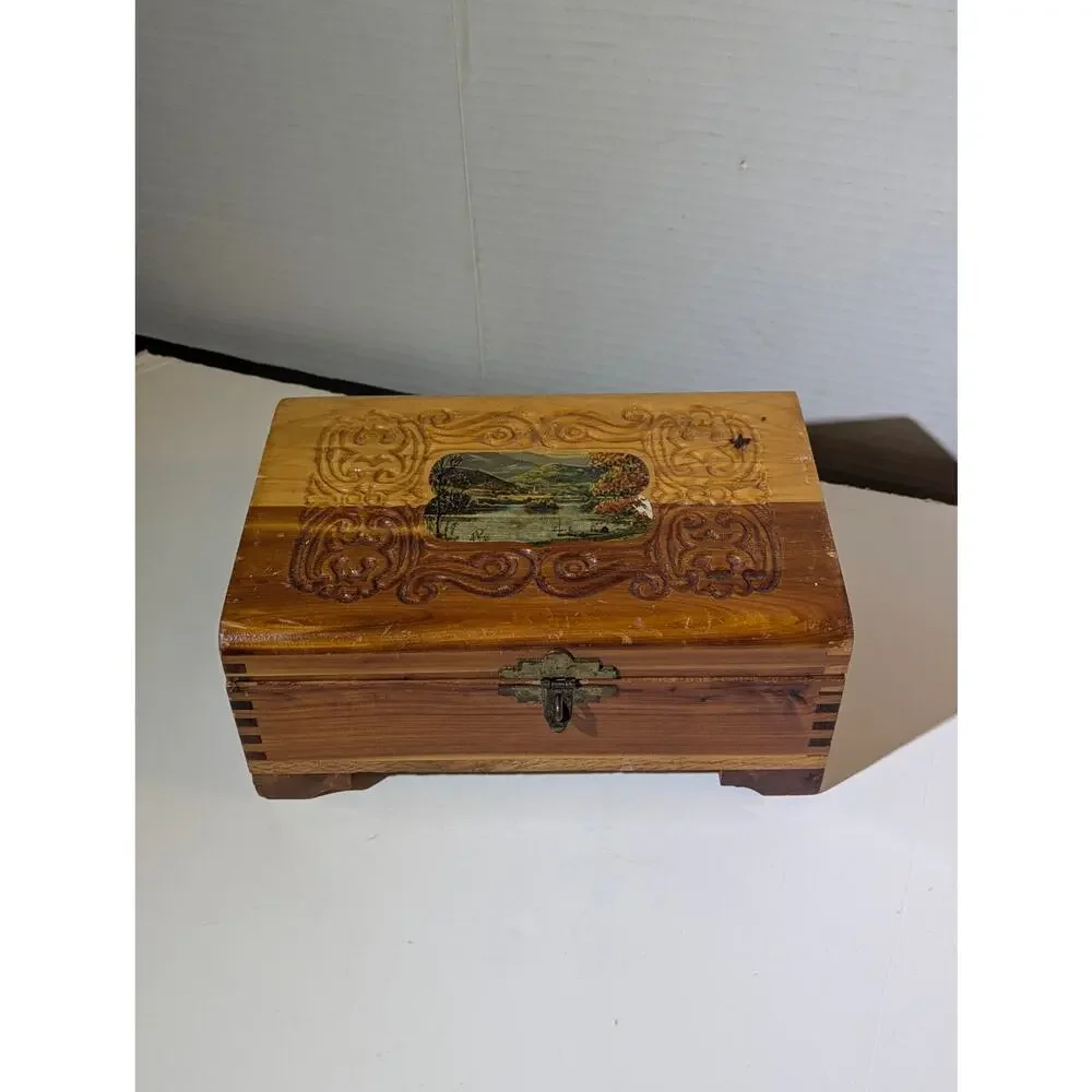 Vintage carved cedar